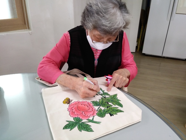 미술치료(에코백만들기)